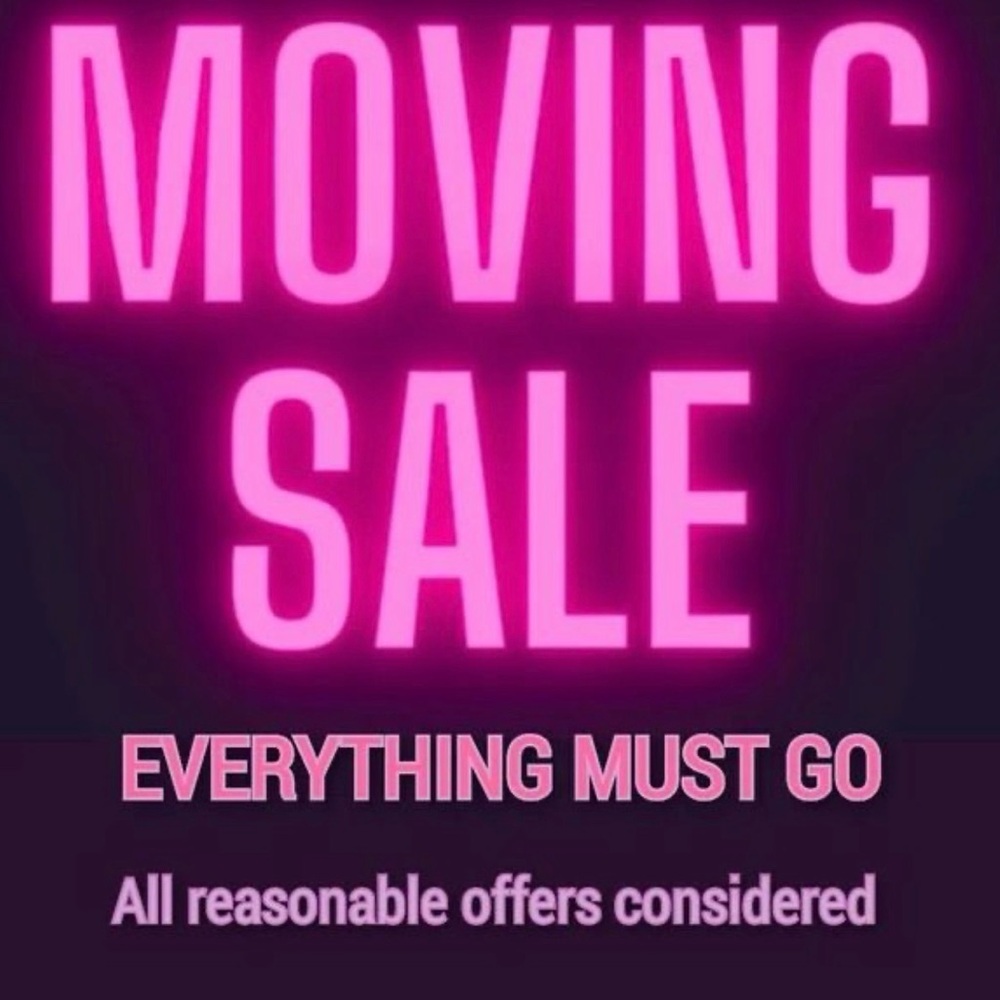 Pink Moving Sale Sign
